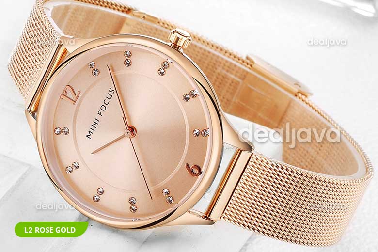 Jam Tangan Wanita Terbaru 2019 Gold Rosegold Mini Focus