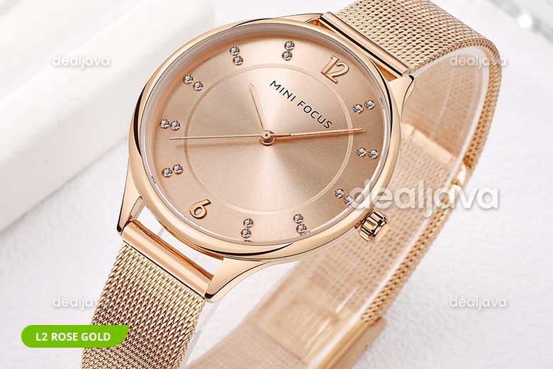 Jam Tangan Wanita Terbaru 2019 Gold Rosegold Mini Focus